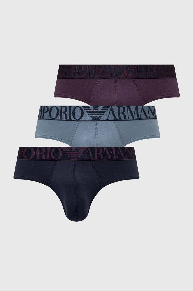 Emporio Armani Underwear slipy 3-pack męskie kolor granatowy 111734 4F726