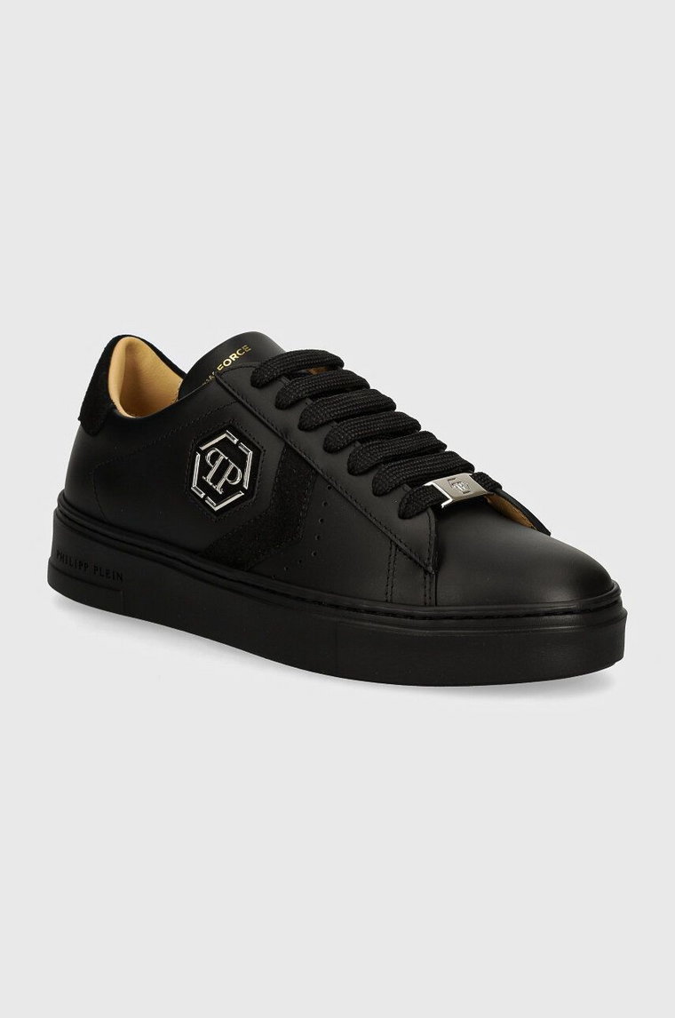 Philipp Plein sneakersy skórzane Lo-Top Arrow Force kolor czarny WSC2752 PLE005N 0202