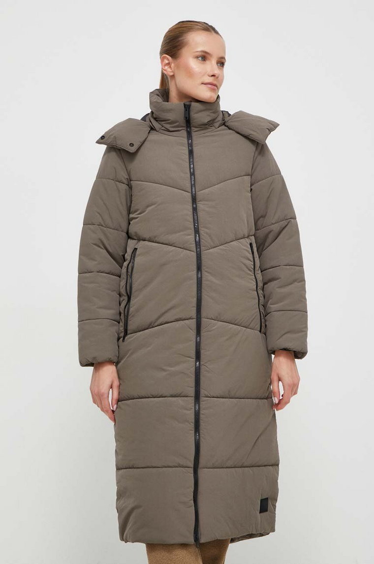 Jack Wolfskin kurtka Karolinger damska kolor szary zimowa 1207481