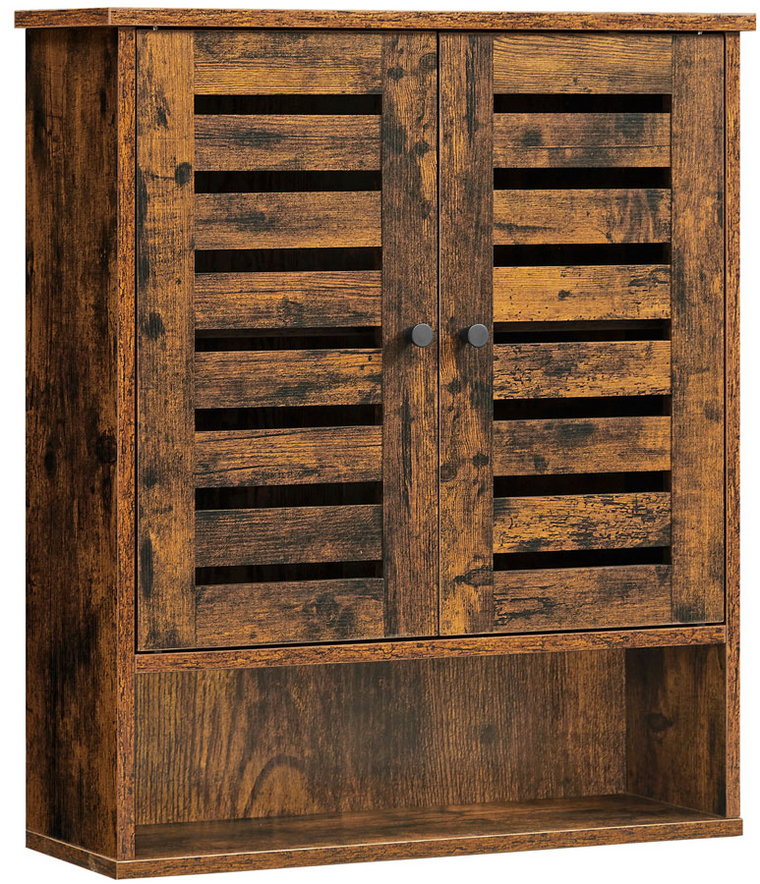 Loftowa szafka łazienkowa wisząca rustykalny brąz - Xafi