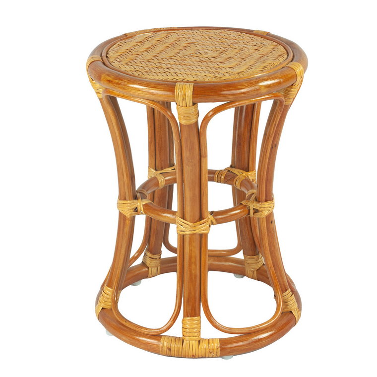 RattaNeo Coral t42 taboret koniak rattan naturalny