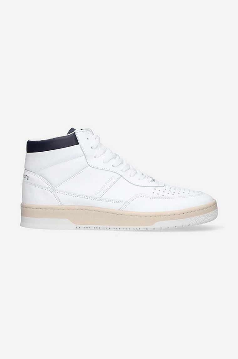 Filling Pieces sneakersy skórzane Mid Ace Spin kolor biały 55333491901