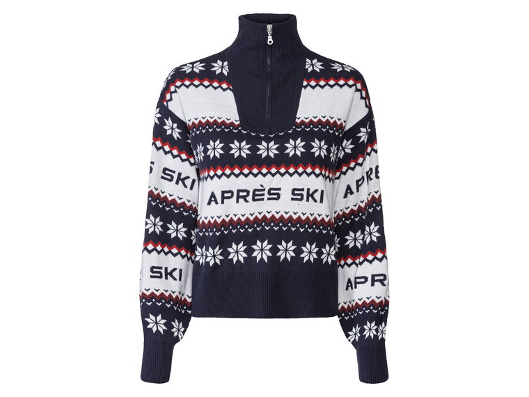 esmara Sweter damski w stylu norweskim (Granatowy, S (36-38))