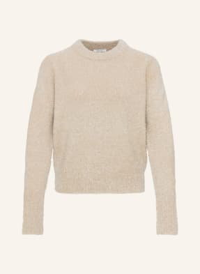 Opus Sweter Plametta Z Błyszczącą Przędzą beige