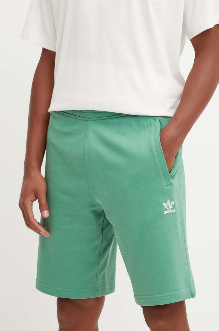 adidas Originals szorty bawełniane kolor zielony IY8519