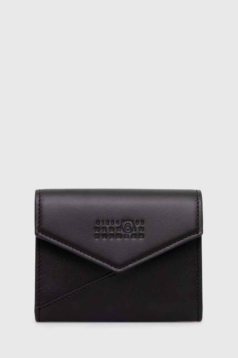 MM6 Maison Margiela portfel skórzany Japanese 6 Flap damski kolor czarny SA5UI0010