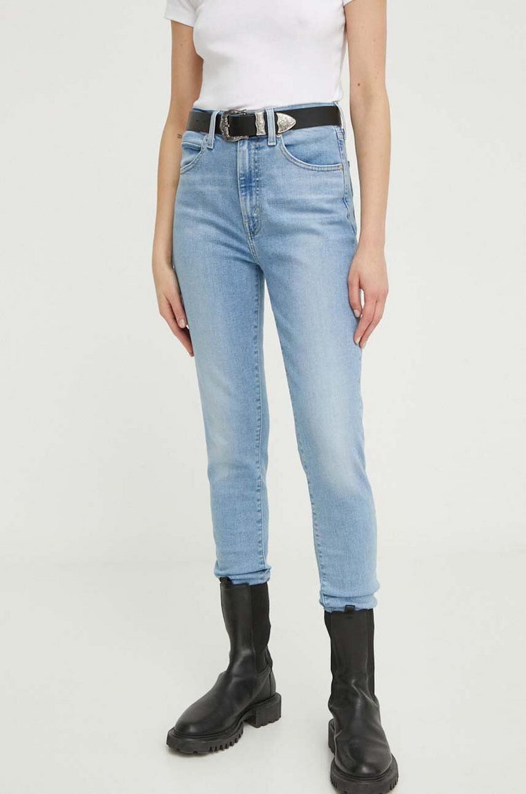 Levi's jeansy RETRO HIGH SKINNY damskie kolor niebieski