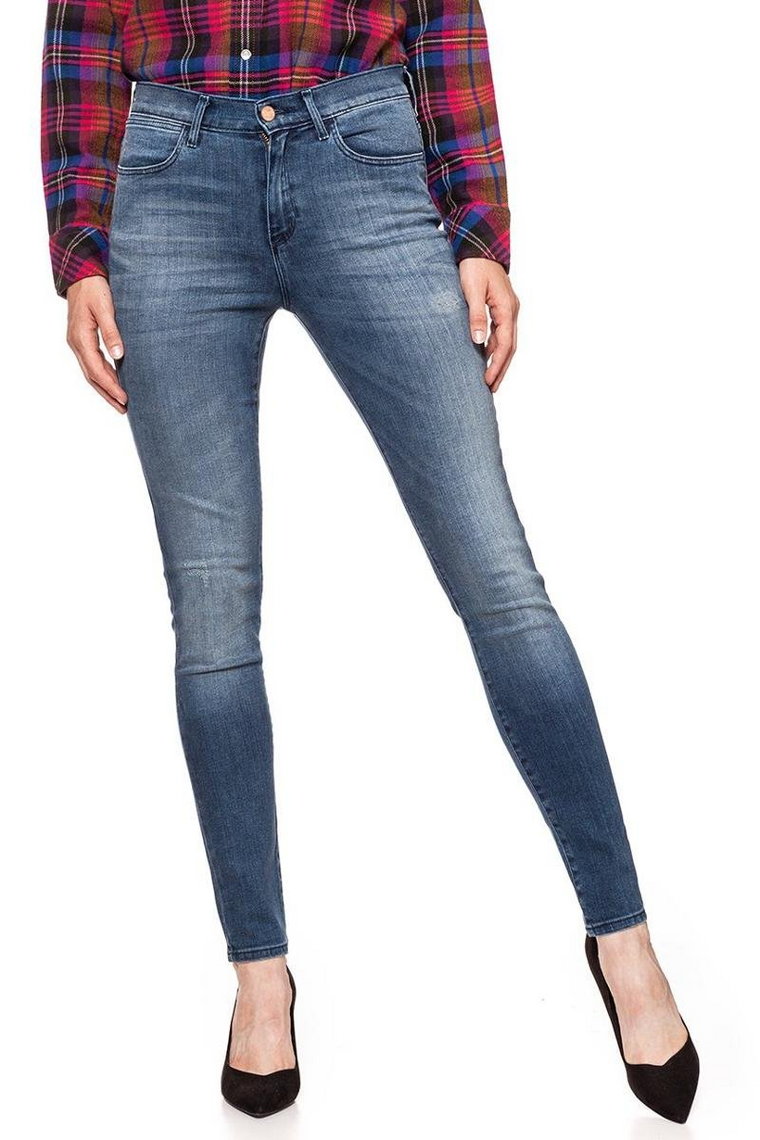 Wrangler, Spodnie damskie, High Rise Skinny Vintage Blue W27Hx785R, rozmiar W25 L32