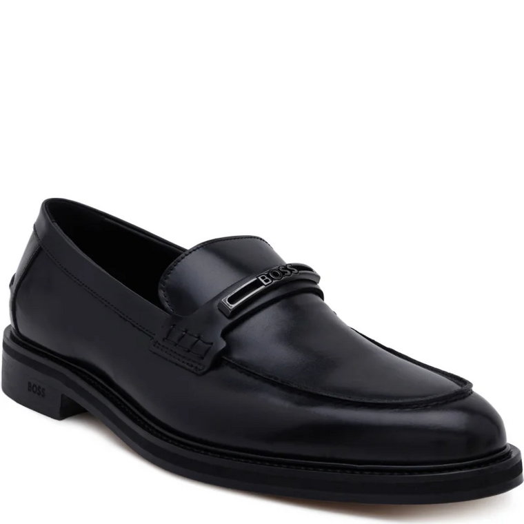 BOSS BLACK Skórzane loafersy Larry-L