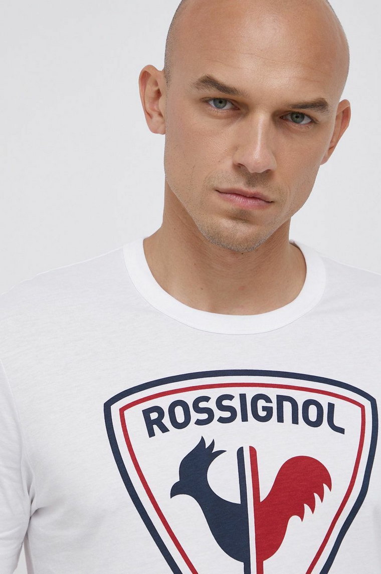 Rossignol t-shirt bawełniany kolor biały z nadrukiem RLKMY04