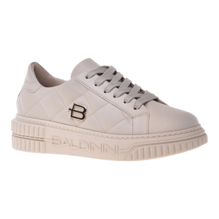 Beige nappa trainers Baldinini