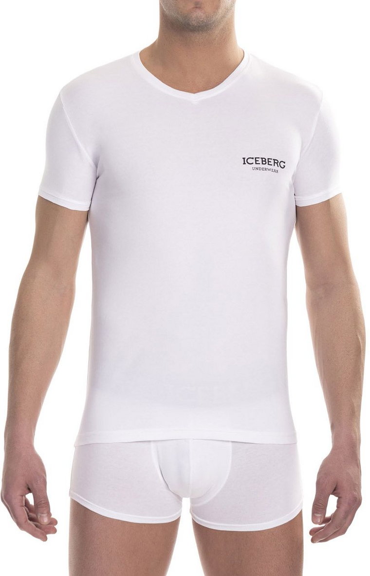 T-shirt ICE1UTS02 V-neck, Kolor biały, Rozmiar L, ICEBERG