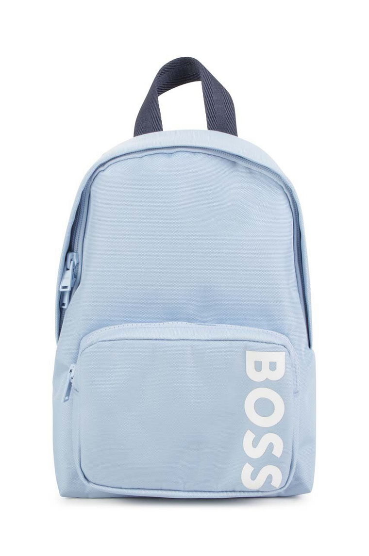 BOSS plecak dziecięcy kolor niebieski mały z nadrukiem