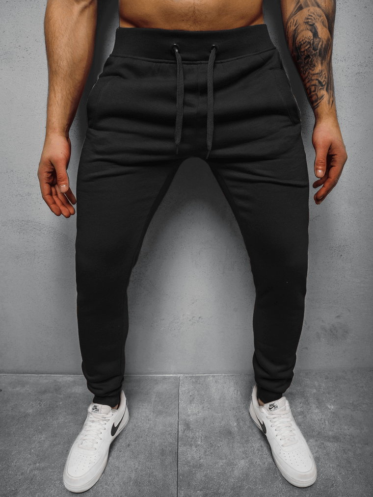 Spodnie dresowe męskie czarne OZONEE JS/XW01Z