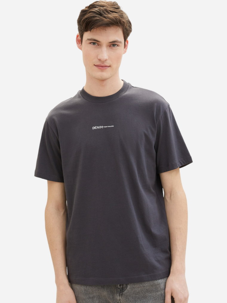Koszulka męska Tom Tailor 1040880 XL Ciemnoszara (4067672160131). T-shirty męskie