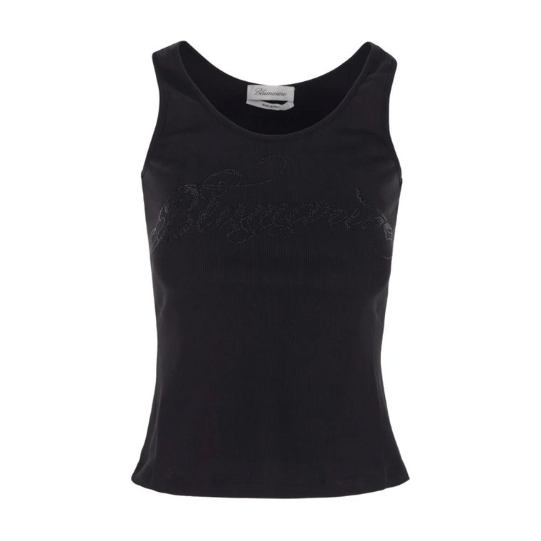 Top z logo Strass Blumarine