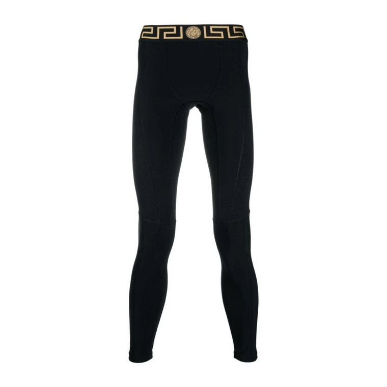 Czarne Legginsy dla Kobiet Aw23 Versace