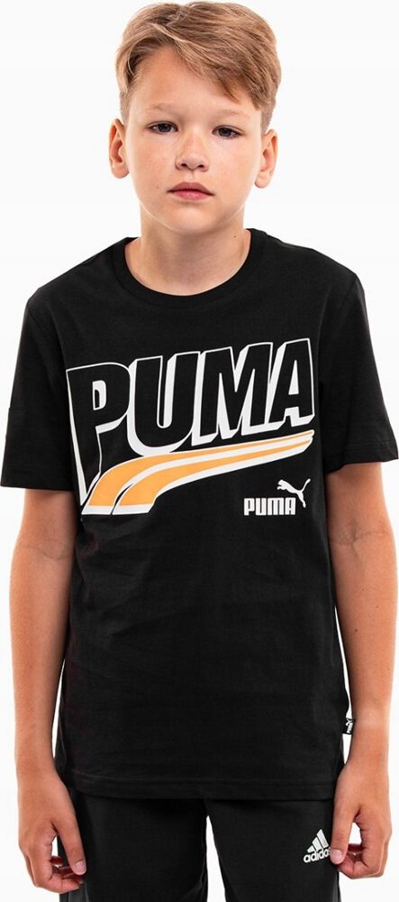 Koszulka Dla Dzieci Puma Ess+ MID 90S Graphic Tee Czarna 680294 01 r 152cm