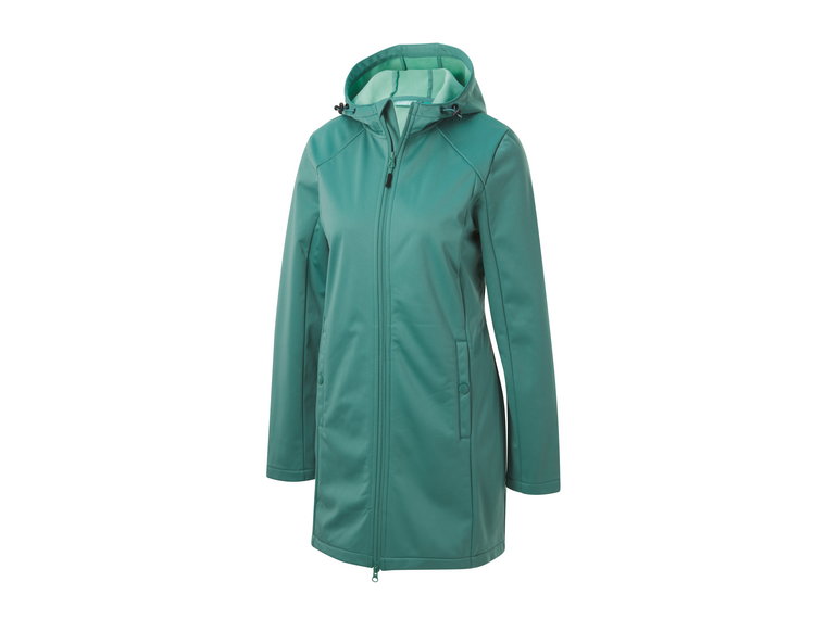 CRIVIT Płaszcz damski softshell, hydrofobowy (S (36-38), Zielony)