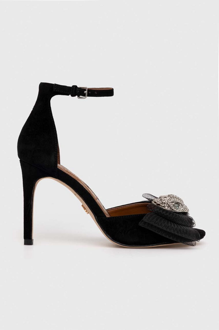 Kurt Geiger London sandały zamszowe Kensington Bow Sandal kolor czarny 9989100209