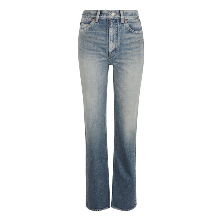 Retro-inspirowane Straight Jeans dla kobiet Saint Laurent