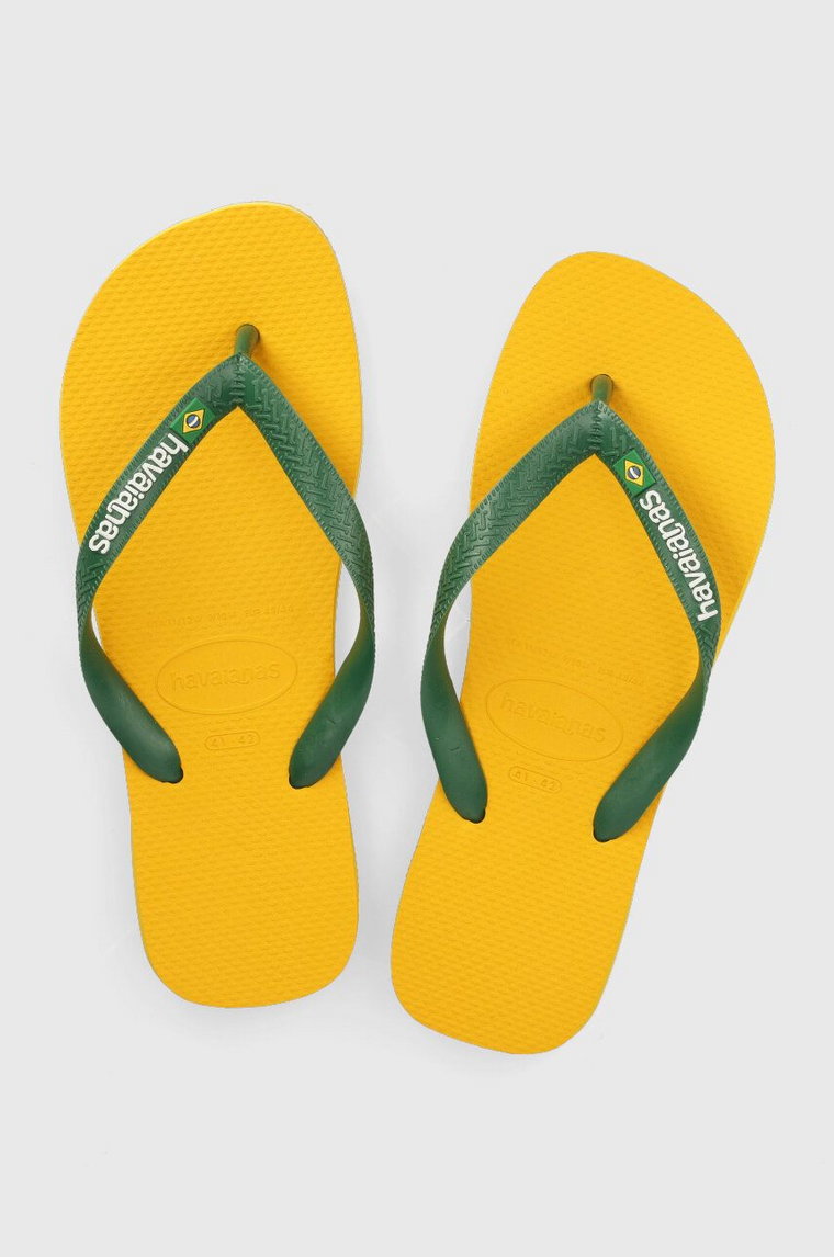 Havaianas japonki BRASIL LOGO kolor żółty 4110850.1740