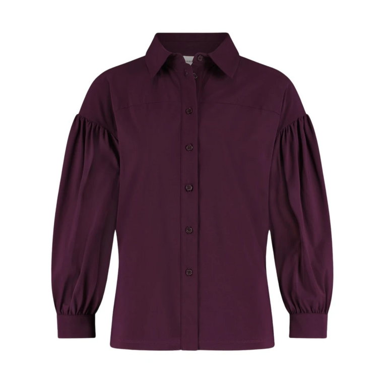 Bluzka Sabine z Technicznego Jerseyu | Aubergine Jane Lushka