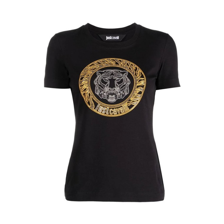 Logo-print Tiger Head T-shirt Just Cavalli