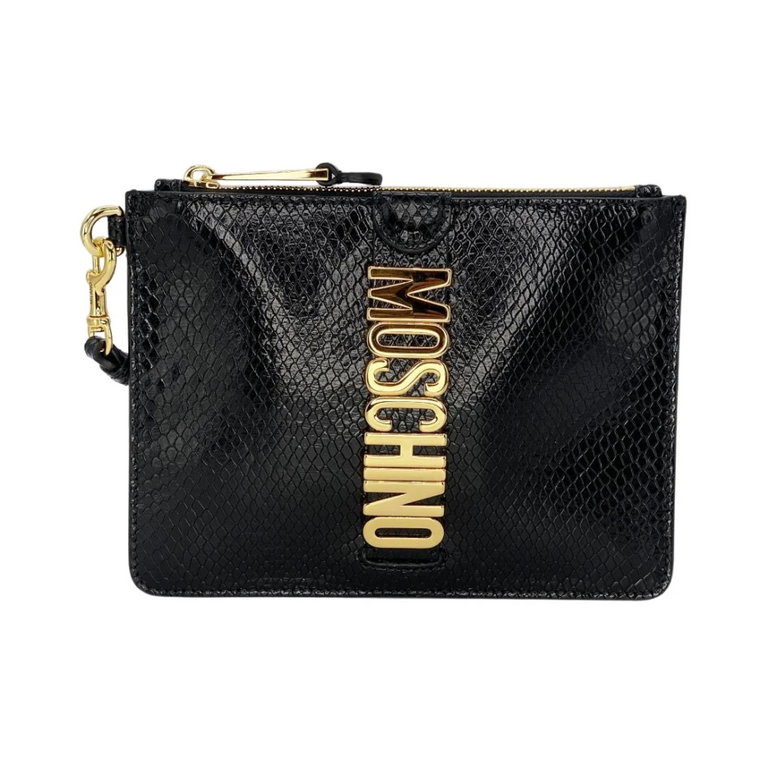 Luksusowa Python Print Kopertówka Moschino