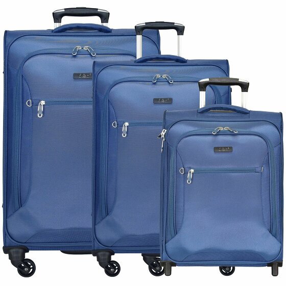 d&n Travel Line 6400 2-4-rolkowy zestaw walizek 3szt. blau