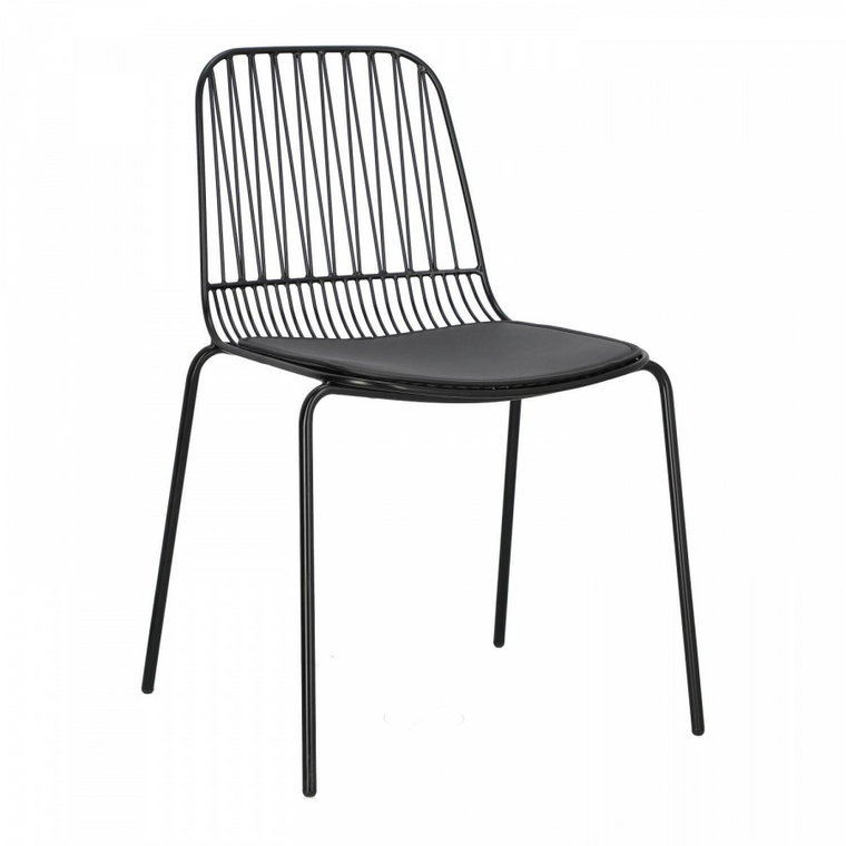 Krzesło willy black z poduszką pu kod: 5902385759052