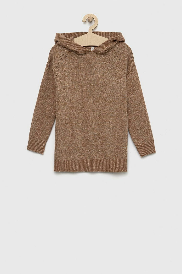 Birba&Trybeyond sweter dziecięcy kolor brązowy lekki