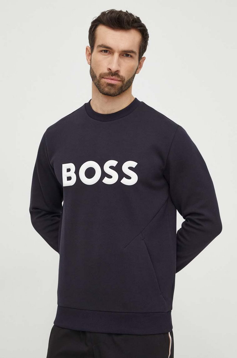 Boss Green bluza męska kolor granatowy z aplikacją 50510350