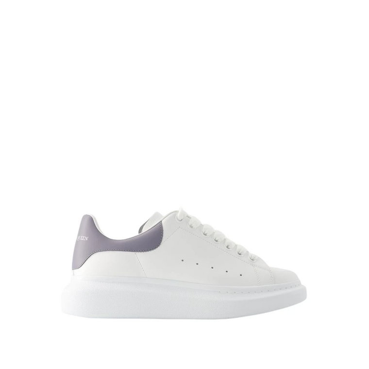 Białe/Szare Skórzane Oversized Sneakers Alexander McQueen