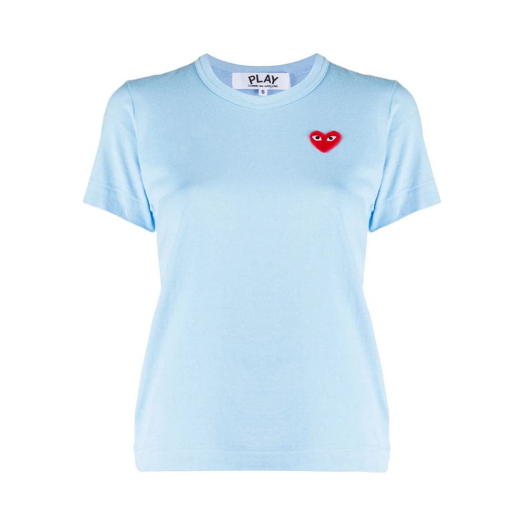 Koszulka z haftowanym logo serca Comme des Garçons Play