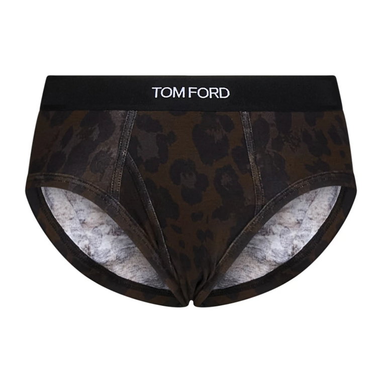 Stylowe Brązowe Majtki w Leopardzie Tom Ford