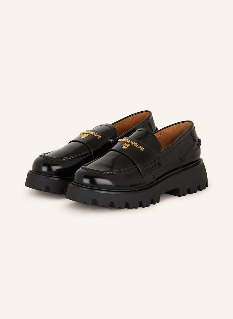 Naked Wolfe Loafersy Na Platformie schwarz