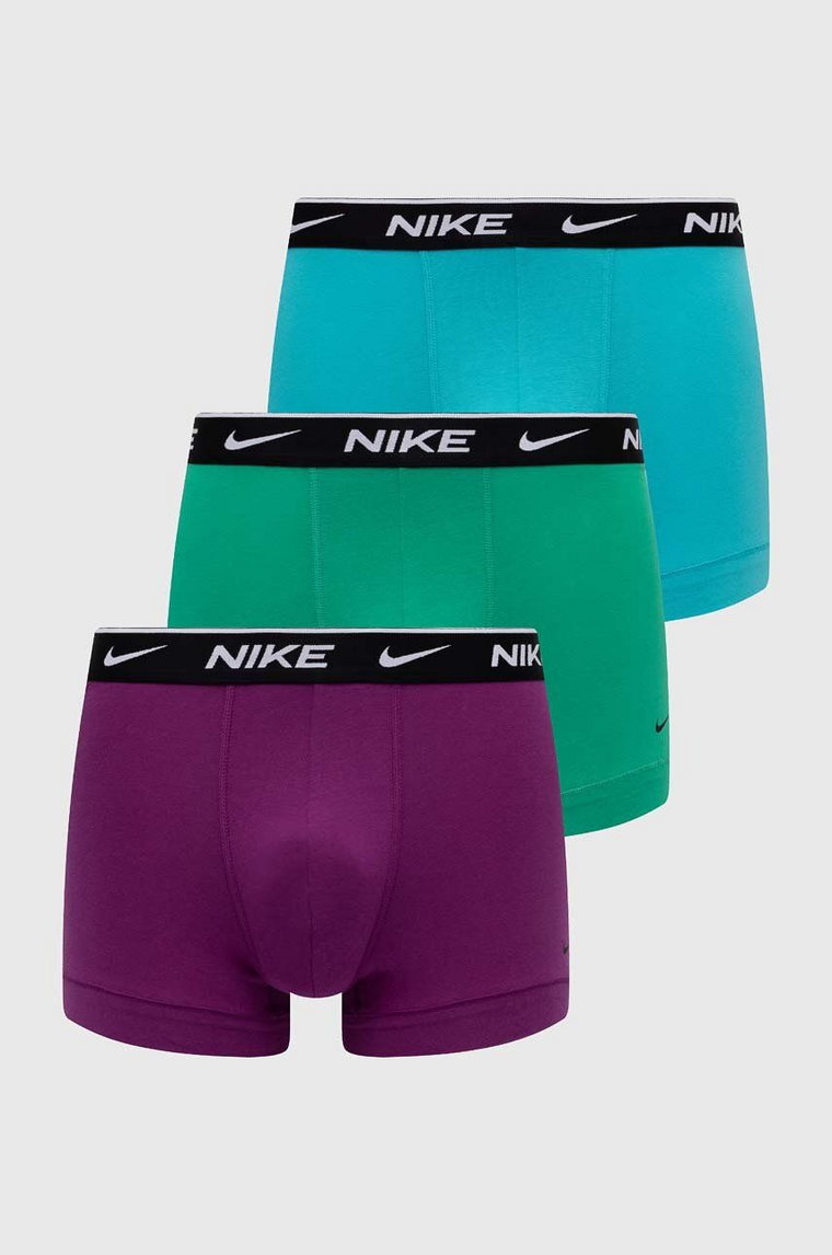 Nike bokserki 3-pack męskie kolor turkusowy