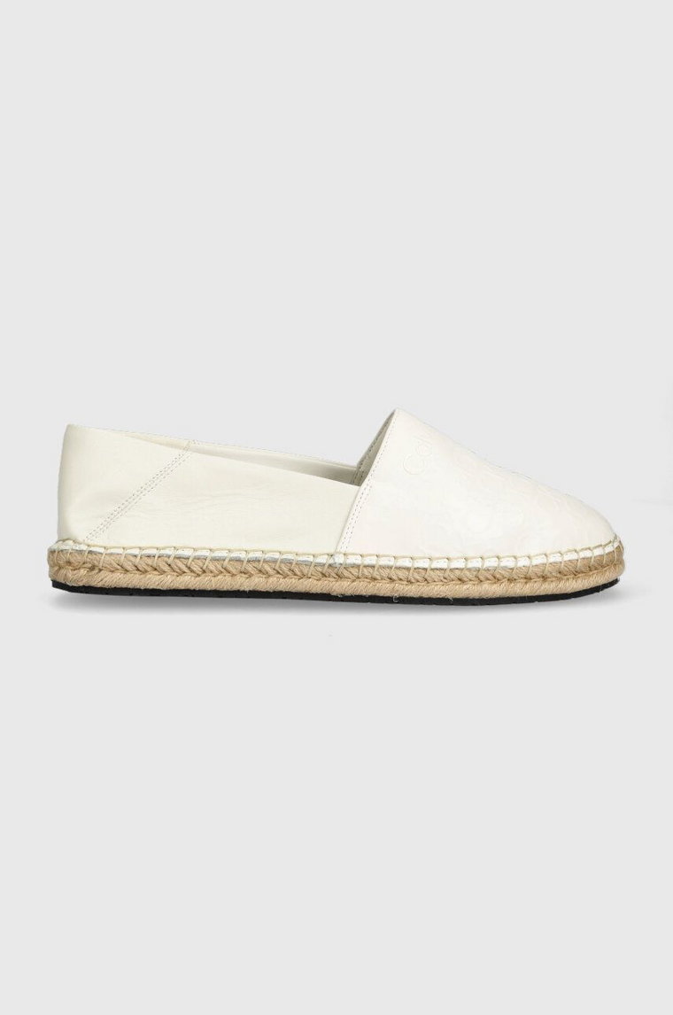 Calvin Klein espadryle ESPADRILLE - HF MONO kolor biały HW0HW01456