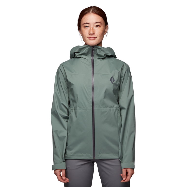 Damska kurtka przeciwdeszczowa Black Diamond Stormline Stretch Rain Shell laurel green - XS