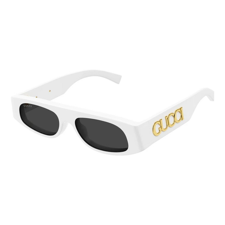Białe/Szare Okulary przeciwsłoneczne Gucci