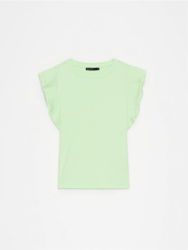 Mohito - Bawełniany zielony t-shirt - zielony