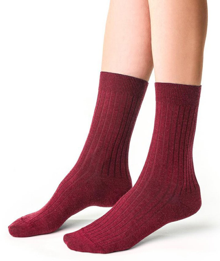 Bezuciskowe steven Merino Wool 130 bordo 35-37