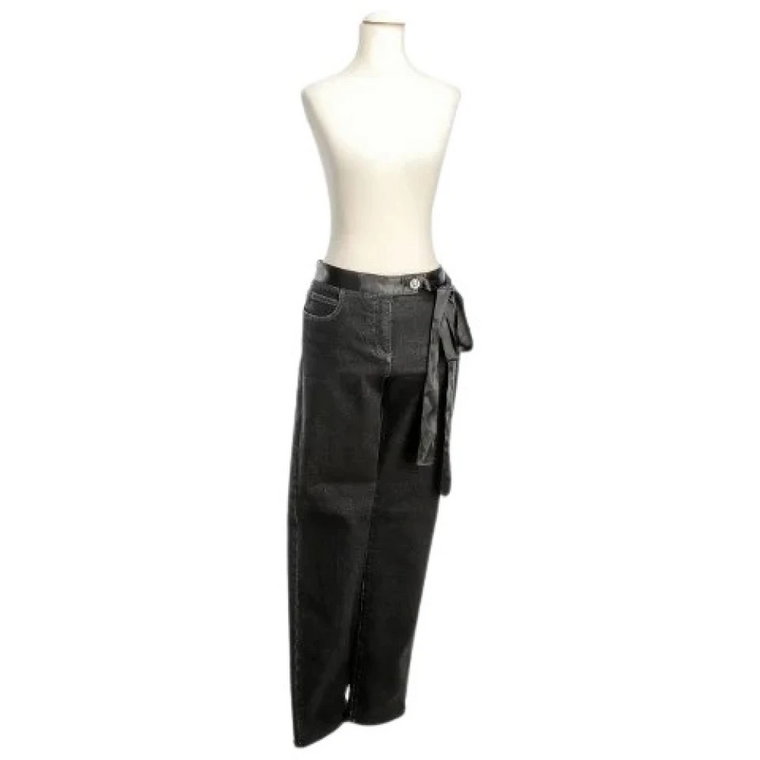 Używane Spodnie Dżinsowe, Rozmiar 40, Pre-Fall 16A Paris-Rome Chanel Vintage