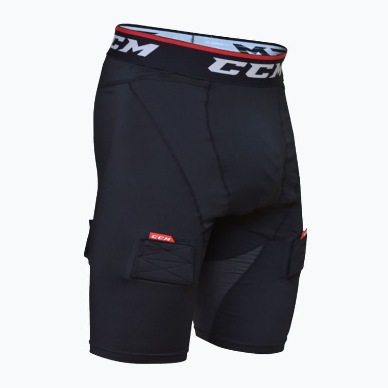 Spodenki hokejowe męskie CCM Ribano Compresion Jock SR black