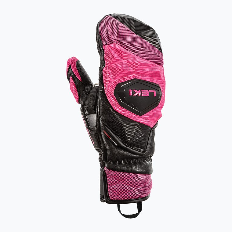 Rękawice narciarskie damskie LEKI WCR Venom SL 3D Mitt black/ pink