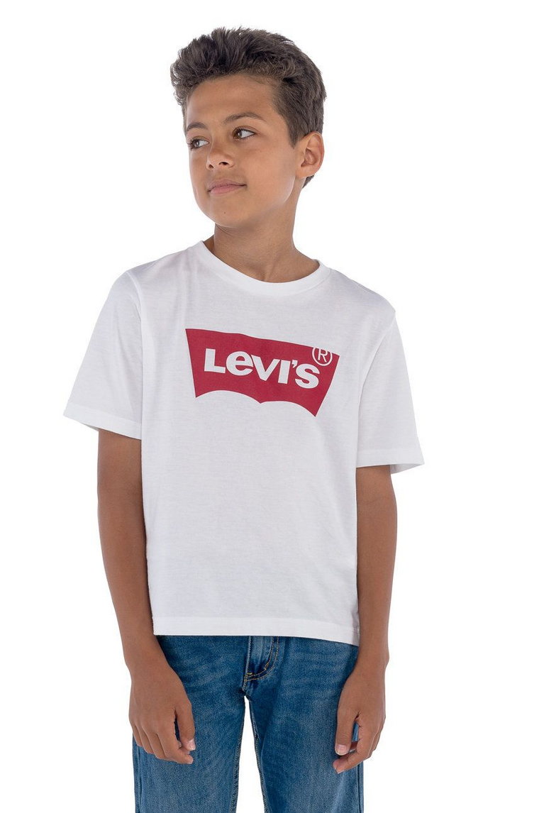 Levi's T-shirt dziecięcy kolor biały z nadrukiem