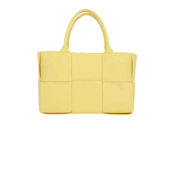 Żółta torba Maxi Intreccio z wymienną kieszenią na zamek błyskawiczny Bottega Veneta