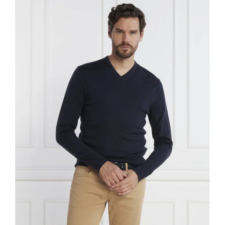 Calvin Klein Wełniany sweter SUPERIOR | Slim Fit