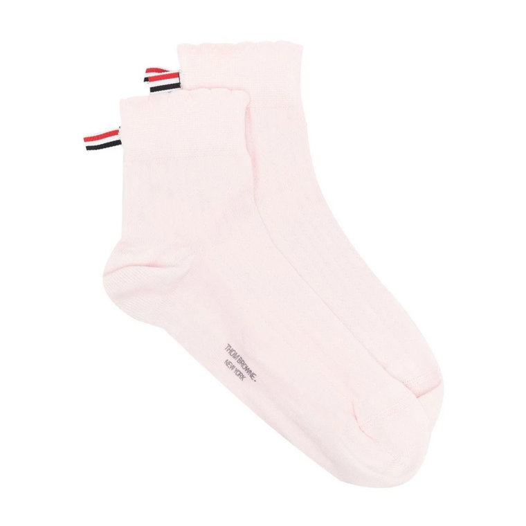 Crew Length Pointelle Socks Thom Browne